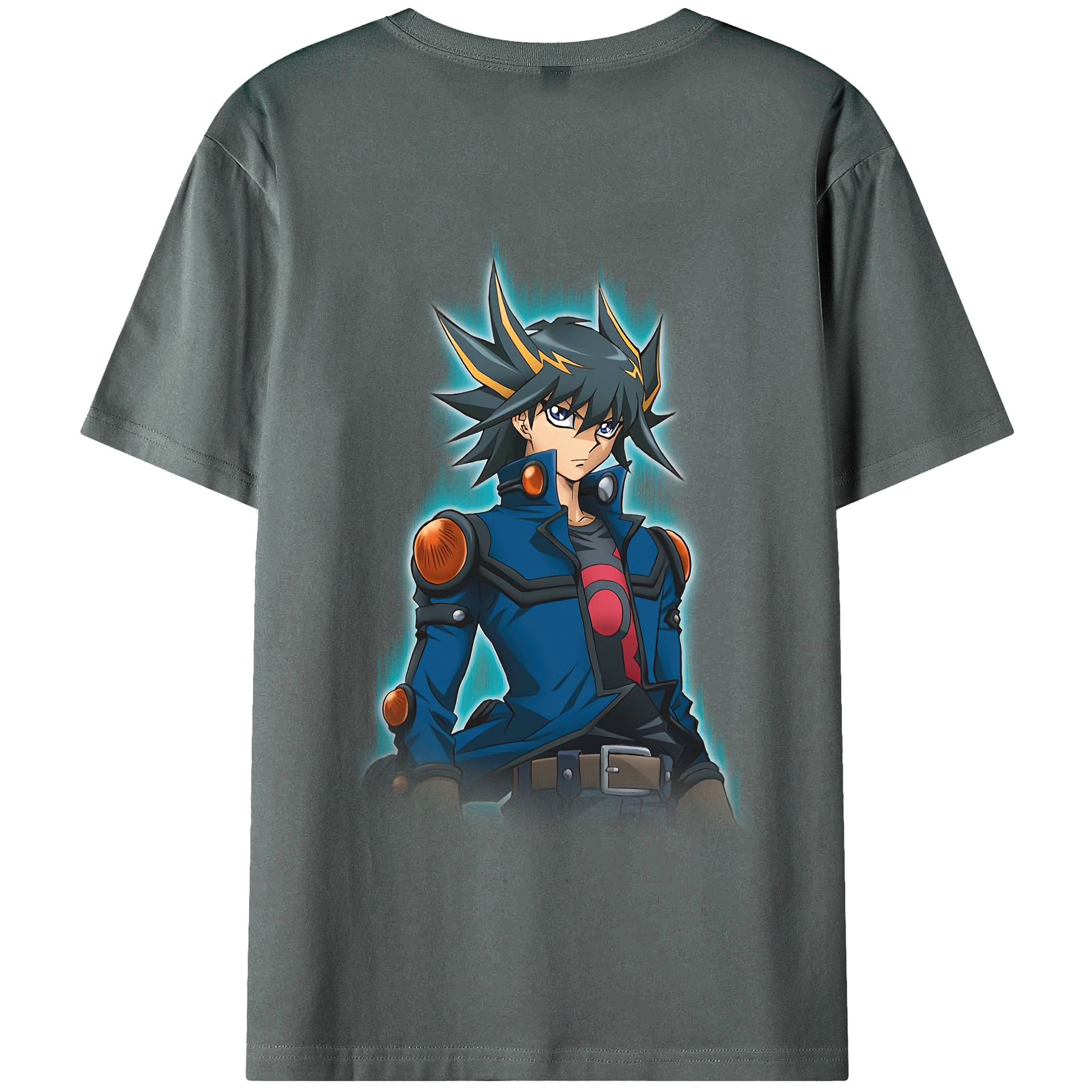 （画像用） 遊☆戯☆王 Yu-Gi-Oh! 綿100％ メンズ半袖Tシャツ（バックプリント） 通気性